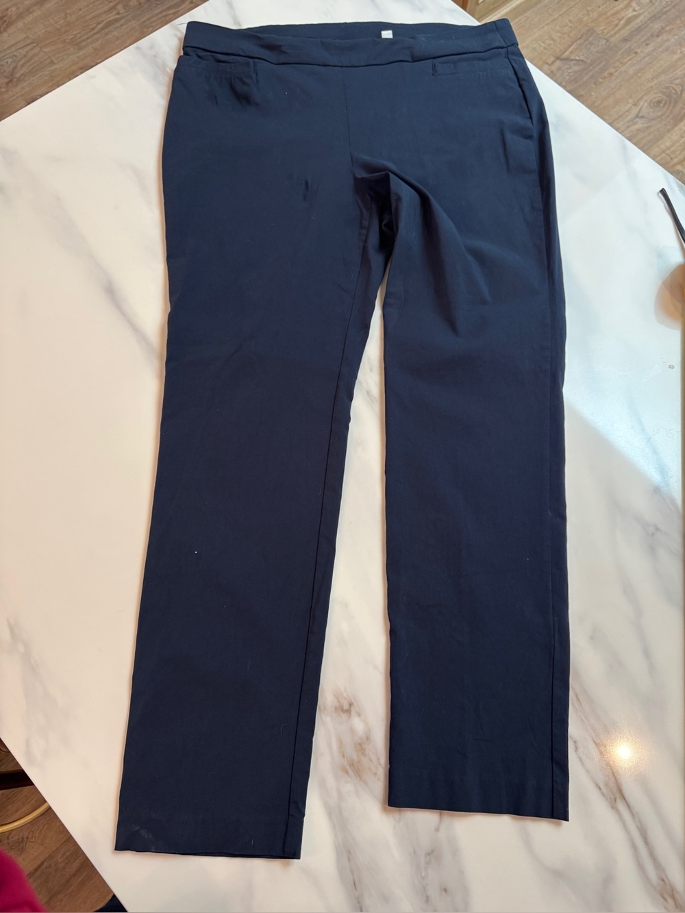 Black Tall Straight-Leg Dress Pants 18W Tall 32” Inseam